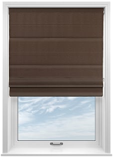 Lucerne Faux Silk, Truffle Brown - Roman Blind